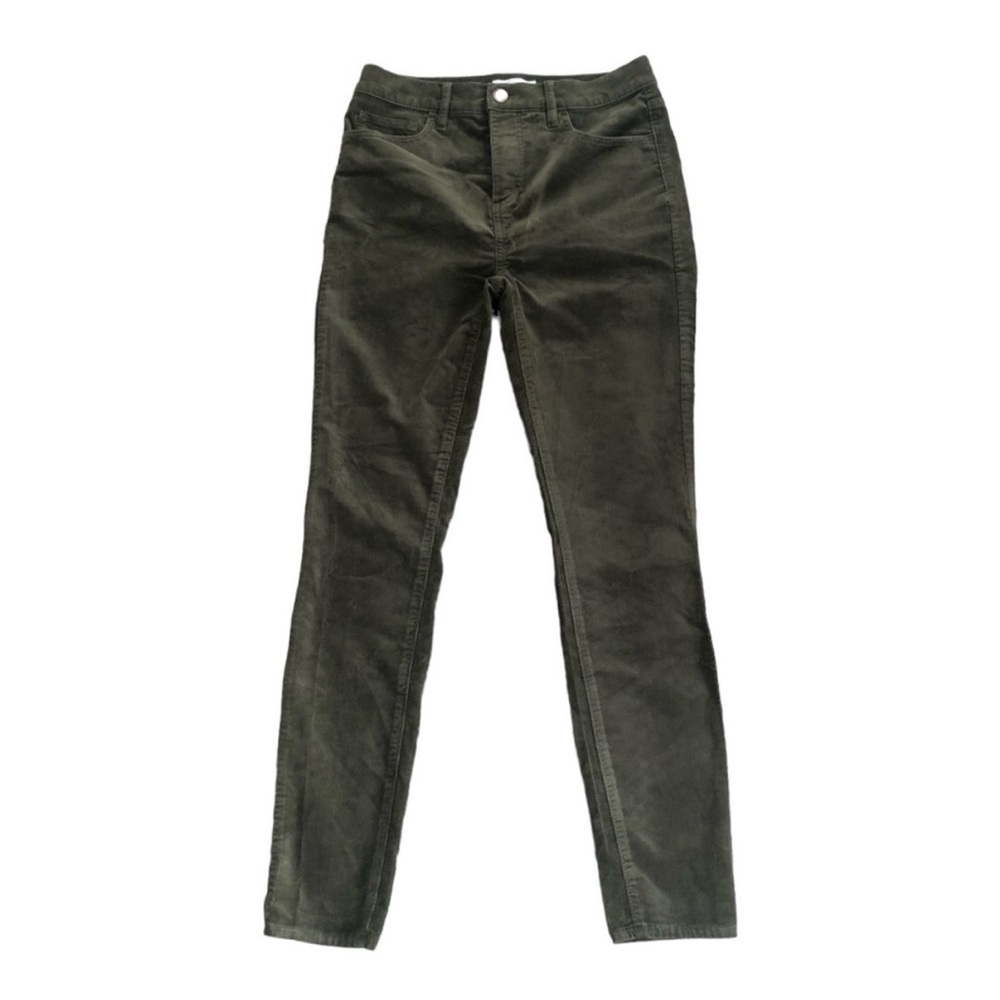 LOFT High-Waisted Olive Green Skinny Corduroy Pants Size 32/14
